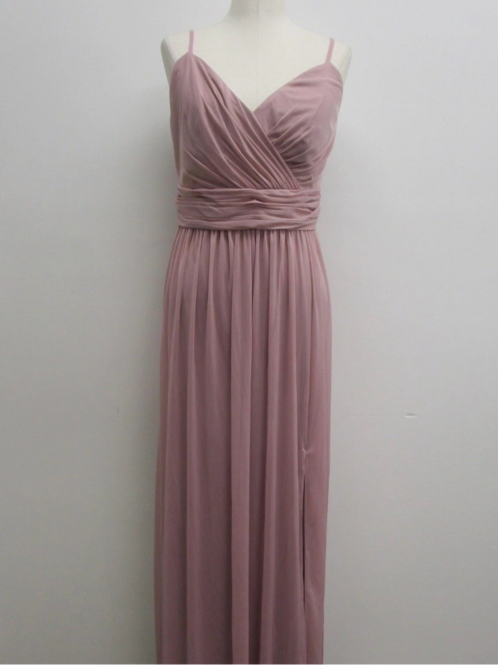 David's Bridal Dusty Rose Spaghetti-Strap Maxi Dress